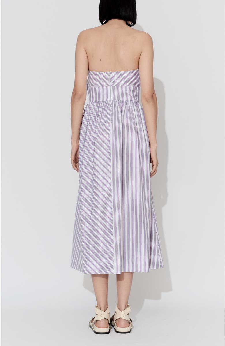 De Loreta Lidia Strapless Fit & Flare Cocktail Dress, Alternate, color, Mil Rayas Lila Print