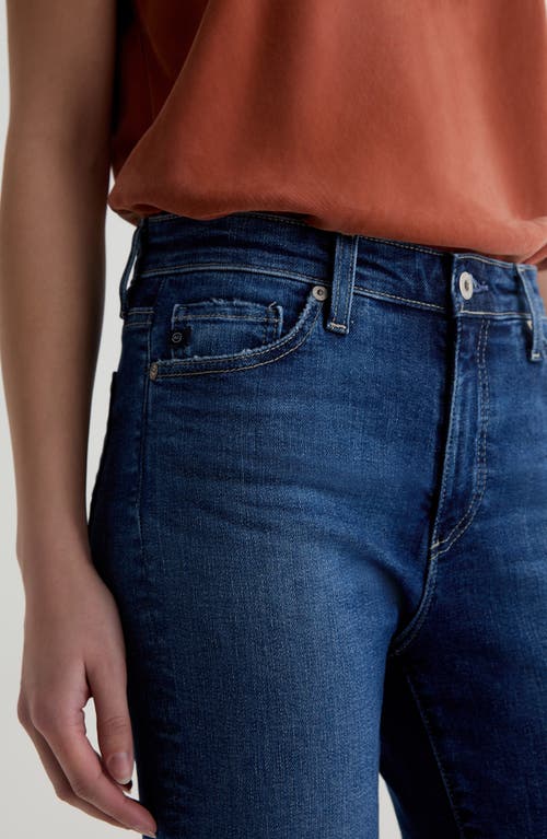Ag Mari Mid Rise Ankle Slim Straight Leg Jeans In Blue