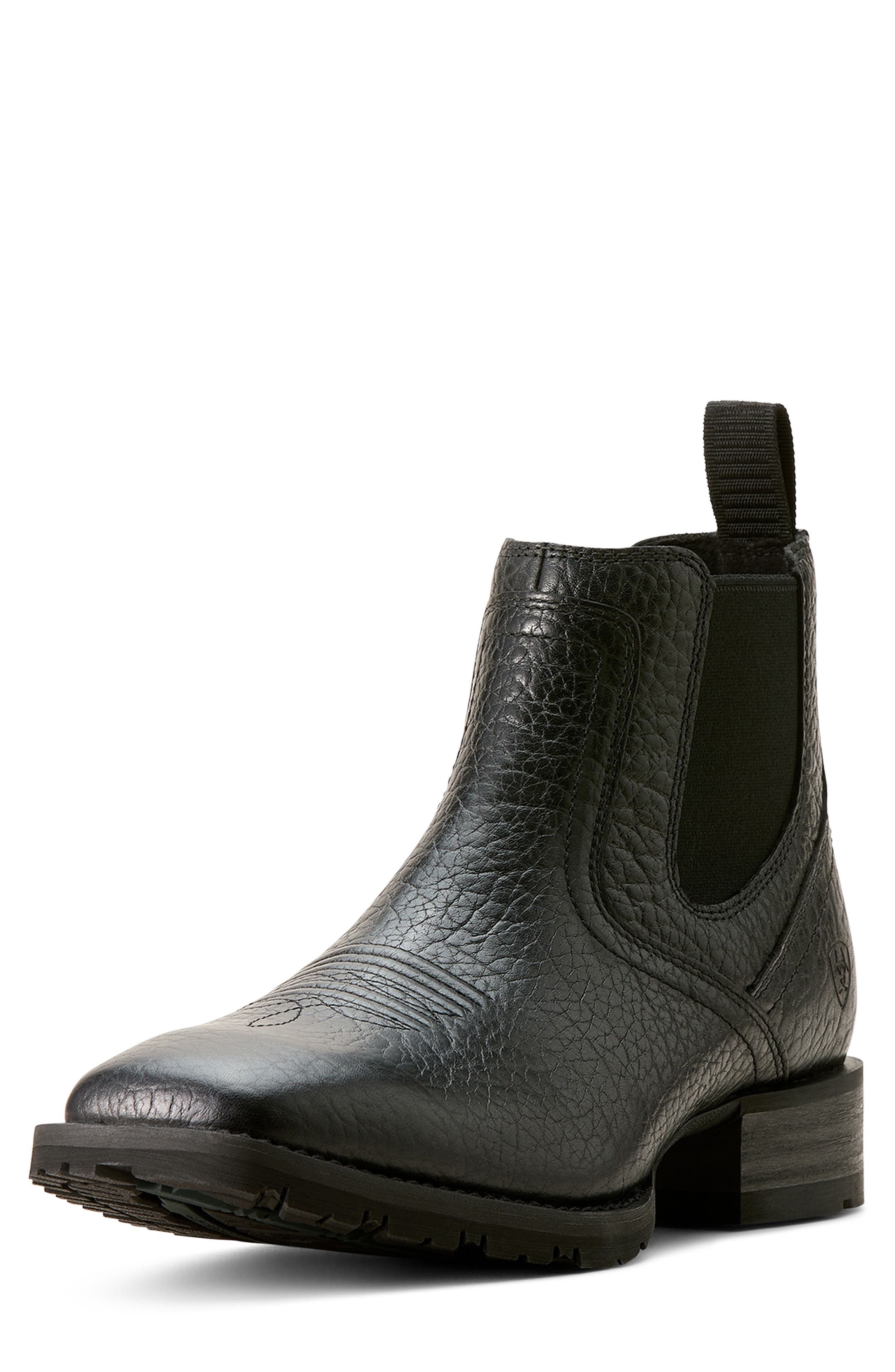 Ariat Hybrid Low Boy Western Chelsea Boot, Main, color, Black Adobe