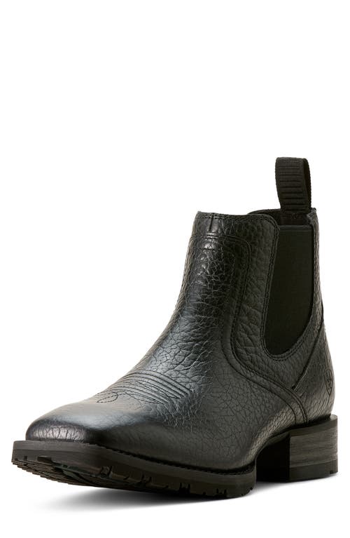 Ariat Hybrid Low Boy Western Chelsea Boot in Black Adobe 