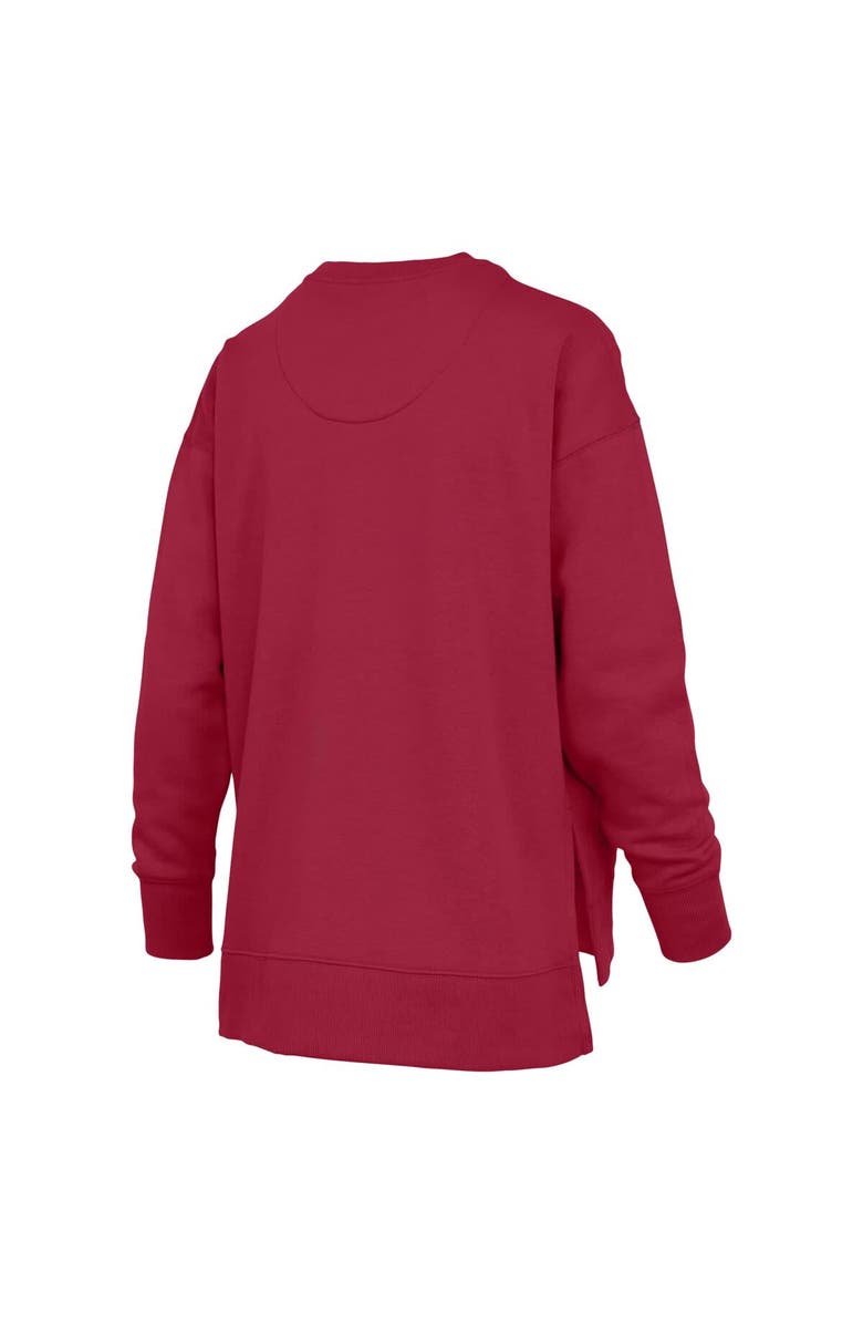 PRESSBOX Women's Pressbox Cardinal Arkansas Razorbacks Bonanza Chenille Harper Script Sweatshirt, Alternate, color, Cardinal