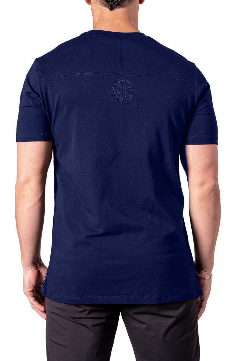Maceoo Resistance Logo Embroidered T-Shirt, Alternate, color, Blue