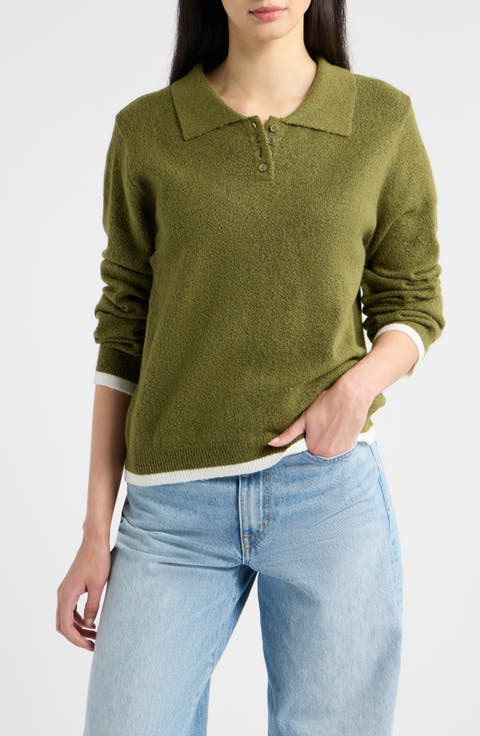 Charlene Tipped Sweater Polo