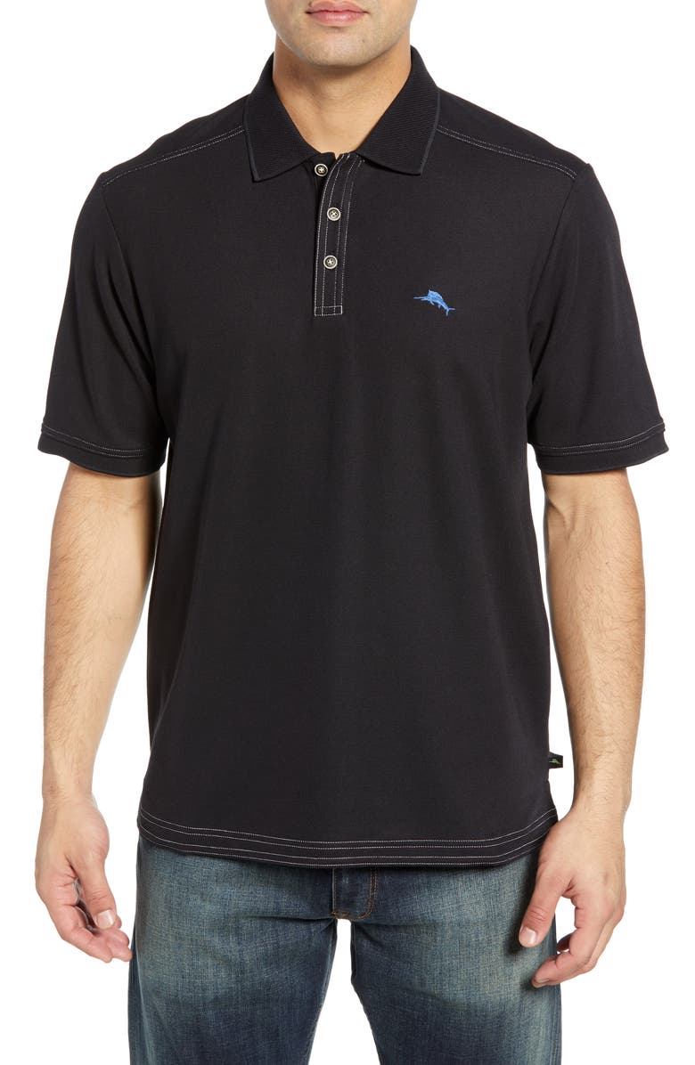 Tommy Bahama Emfielder 2.0 IslandZone<sup>®</sup> Performance Polo, Main, color, Black