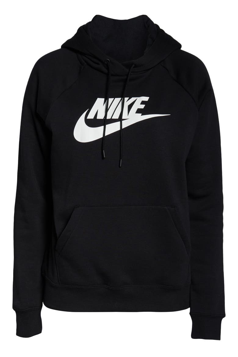 Sportswear Essential Pullover Hoodie, Alternate, color, BLACK/ WHITE