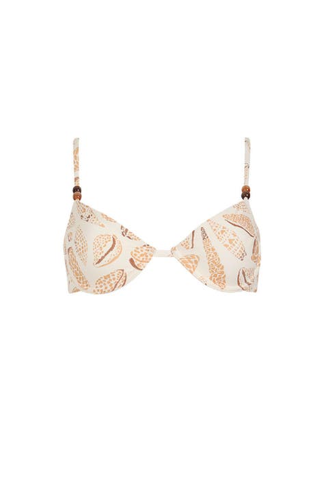 Shell Tides Print Underwire bikini Top