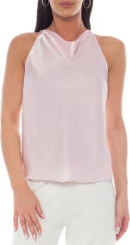TASH AND SOPHIE Cowl Neck Satin Top