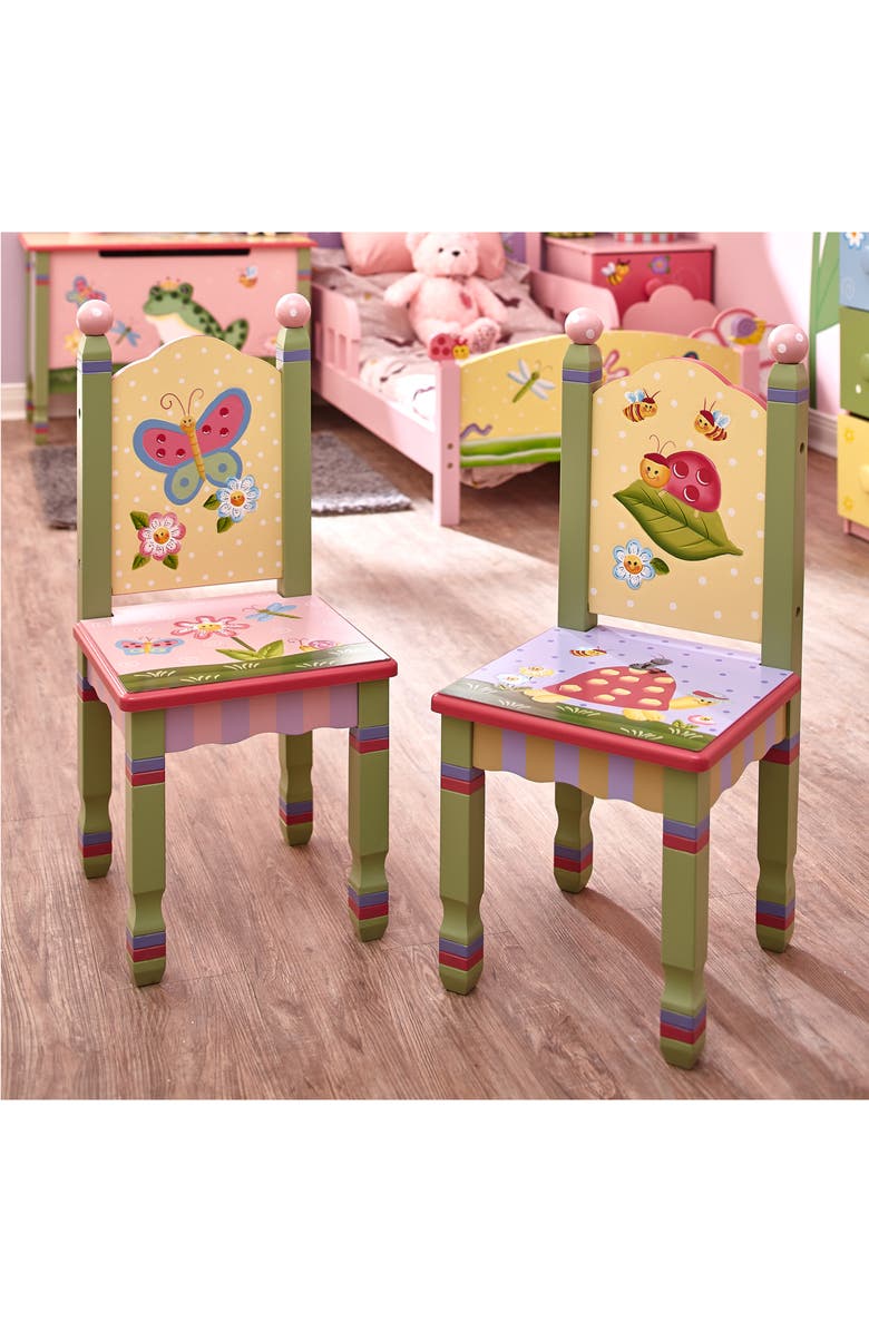 Teamson Kids Fantasy Fields Magic Garden Wood Chair Set, Alternate, color,