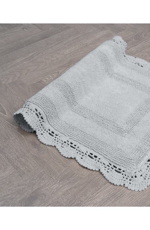 Laura Ashley Reversible Crochet Cotton 2-piece Bath Mat Set