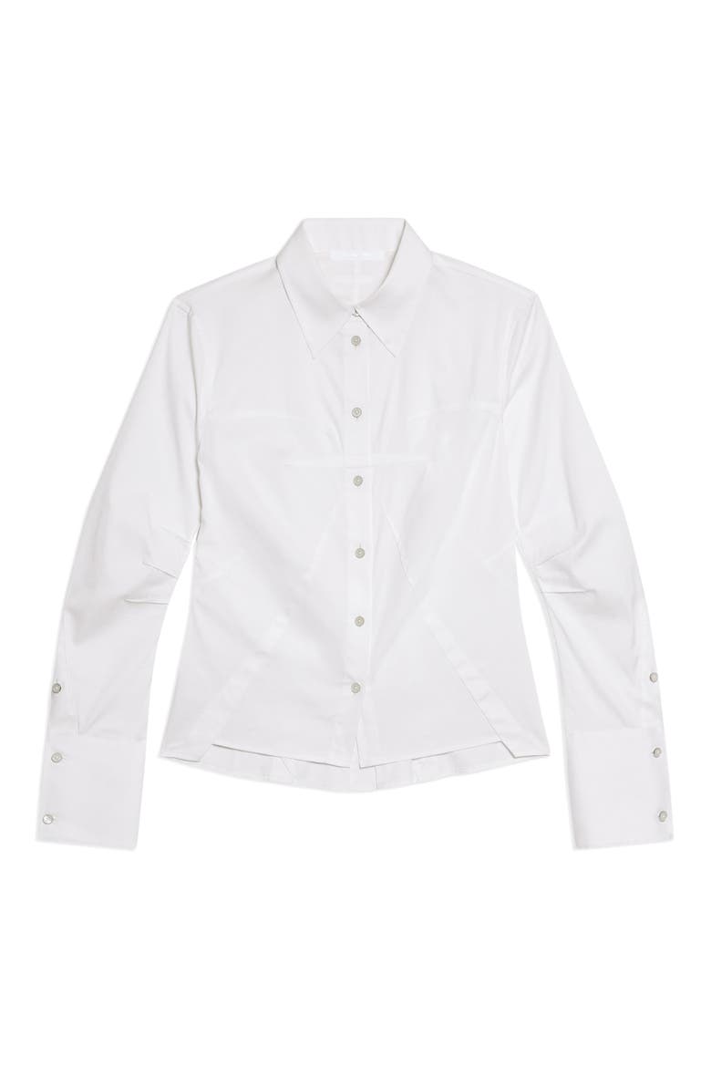 Precis Bustier Shirt, Alternate, color, WHITE - 100