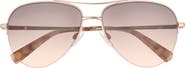 Ted Baker 57mm Gradient Half Rim Aviator Sunglasses