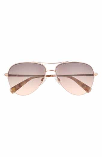 Ted Baker 57mm Gradient Half Rim Aviator Sunglasses
