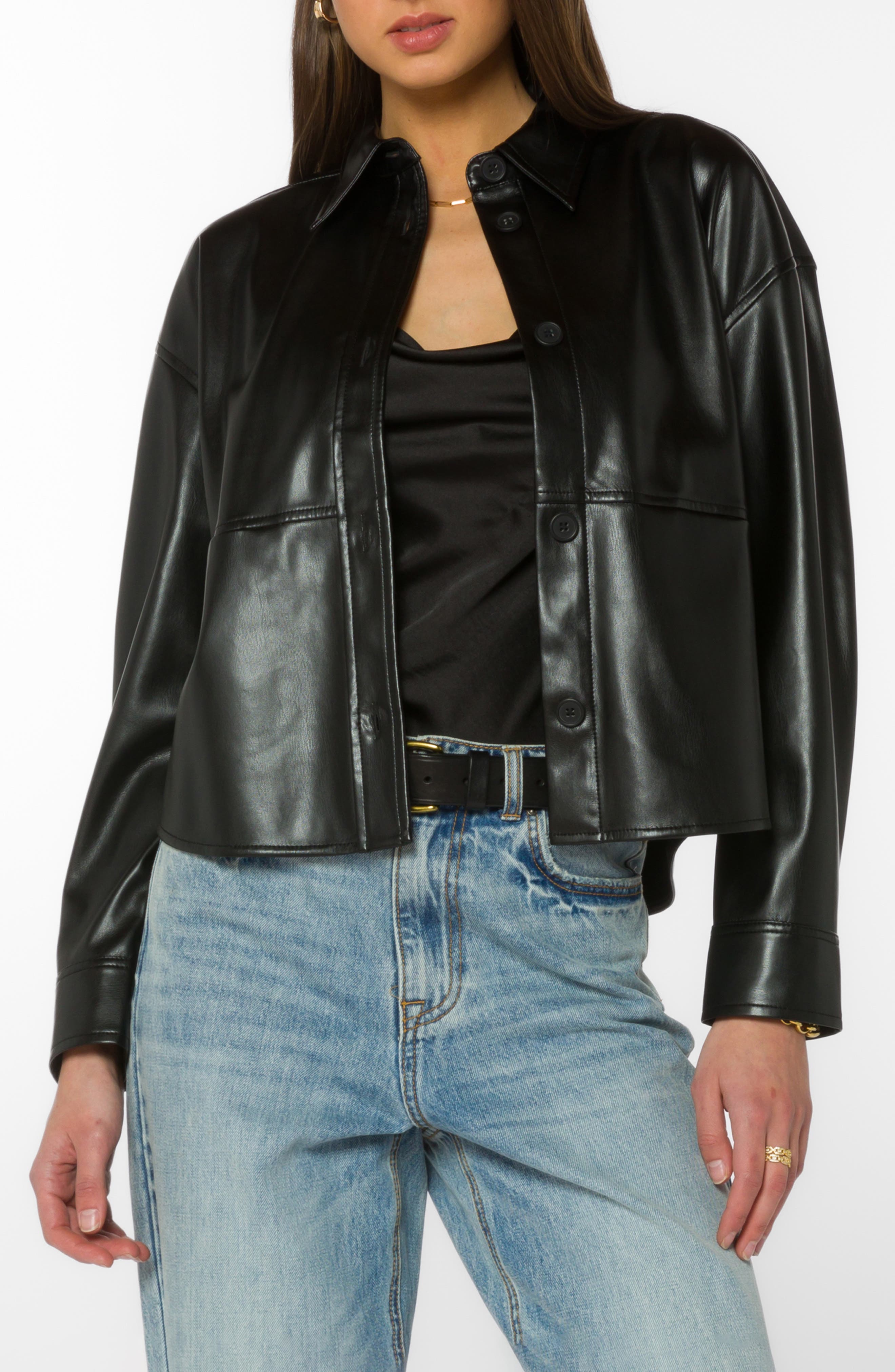 Halo Faux Leather Jacket