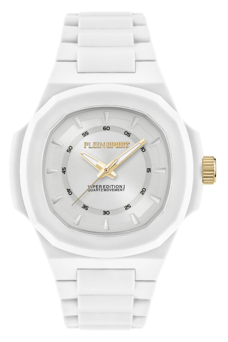 Viper I Silicone Band Watch, 42mm, Main, color, WHITE