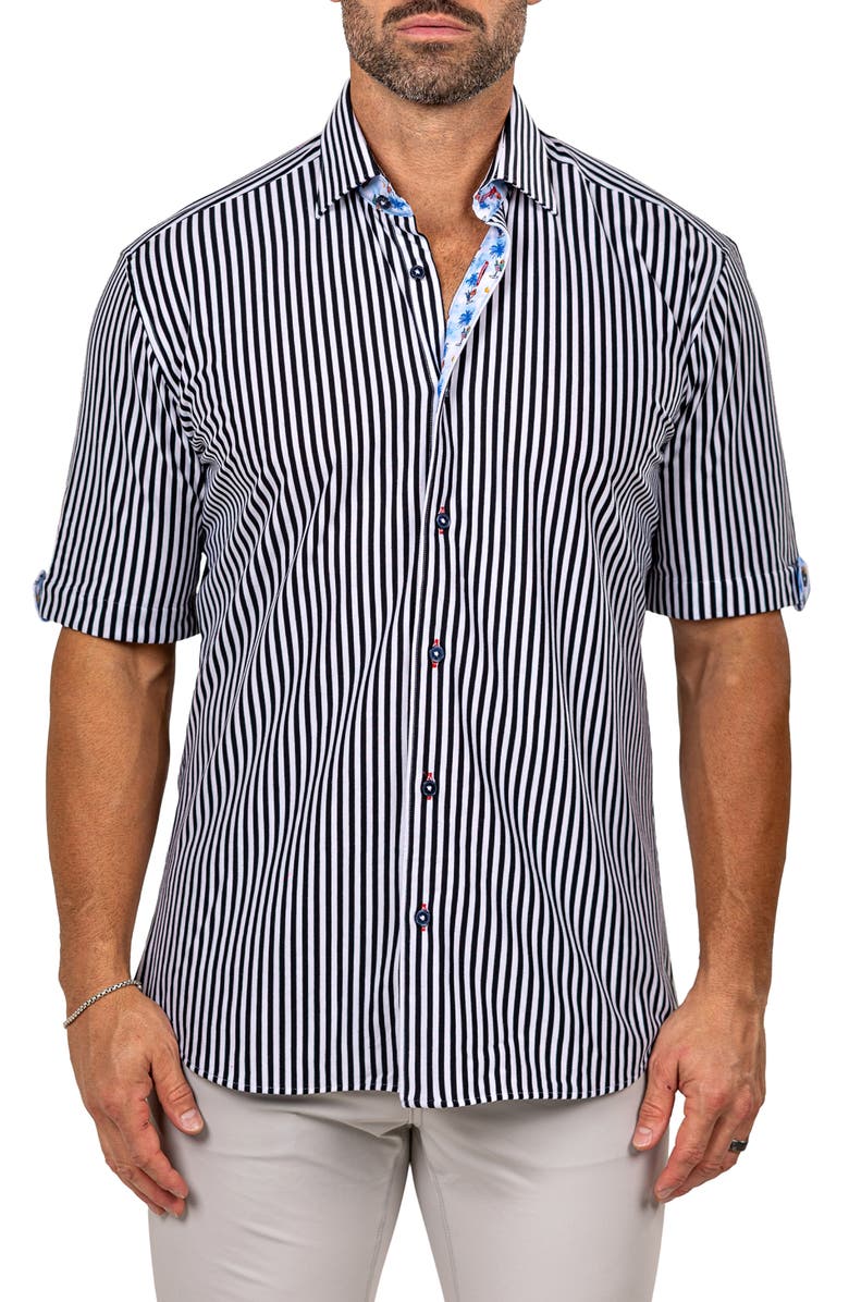 Maceoo Galileo Marthy Short Sleeve Button-Up Shirt, Main, color, 