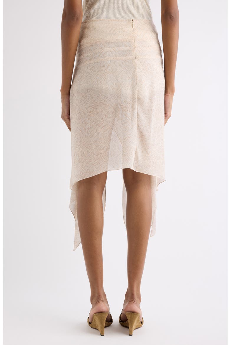 Taylora Pleated Silk Georgette Skirt, Alternate, color, ECRU
