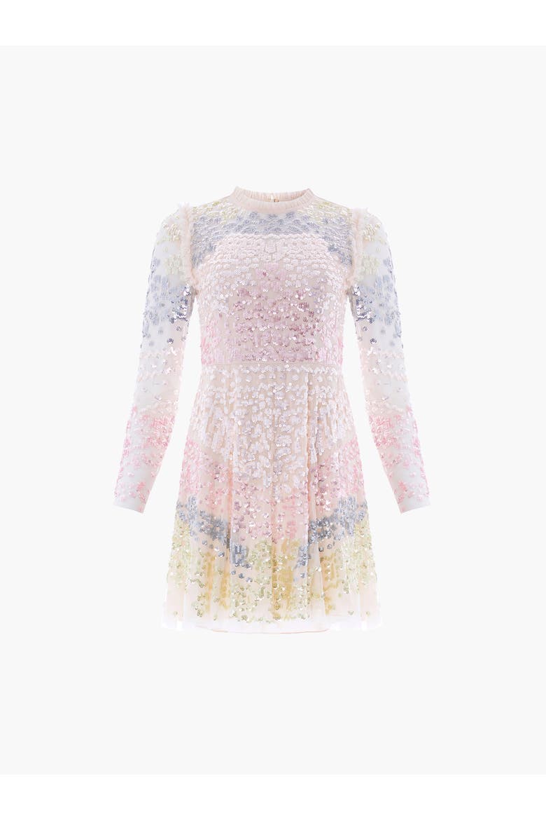 Angeline Sequin Mini Dress, Alternate, color, Cream