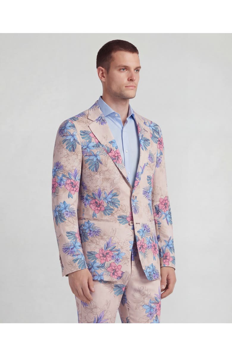 Lords of Harlech Exotic Floral Mens Tailored Blazer, Alternate, color, Exotic Floral Neutral