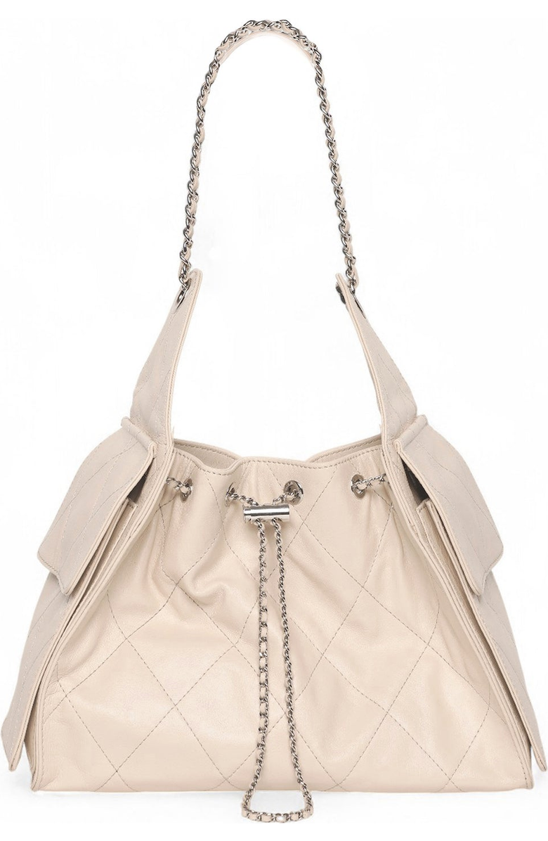 Walter Baker Valeria Quilted Bucket Bag, Main, color, Oyster