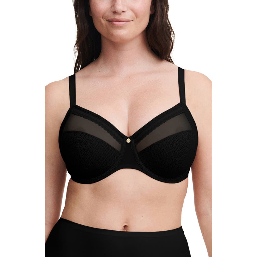 Chantelle Lingerie Lucie Lace Full Coverage Underwire Bra In Black