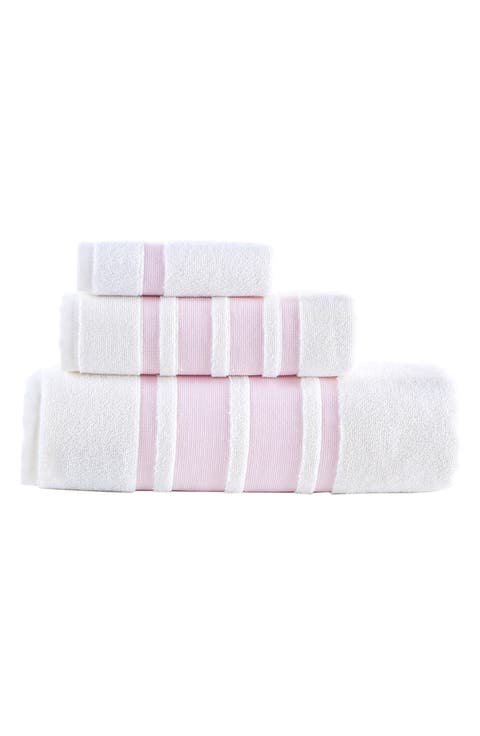 Contrast Boarder 3-Piece Towel Set