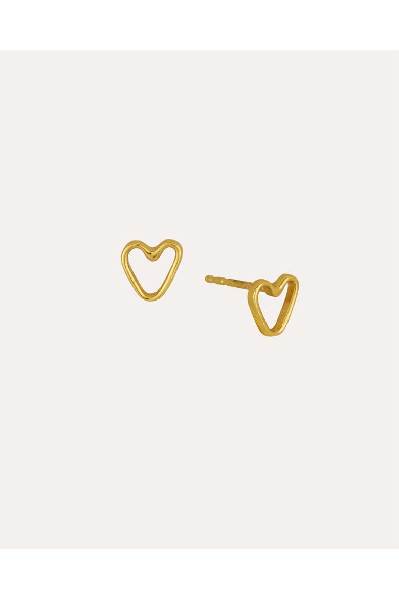Heart Studs, Main, color, Gold