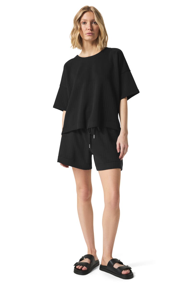 Splendid x @cellajaneblog Rib Scuba Knit Shorts, Alternate, color, 