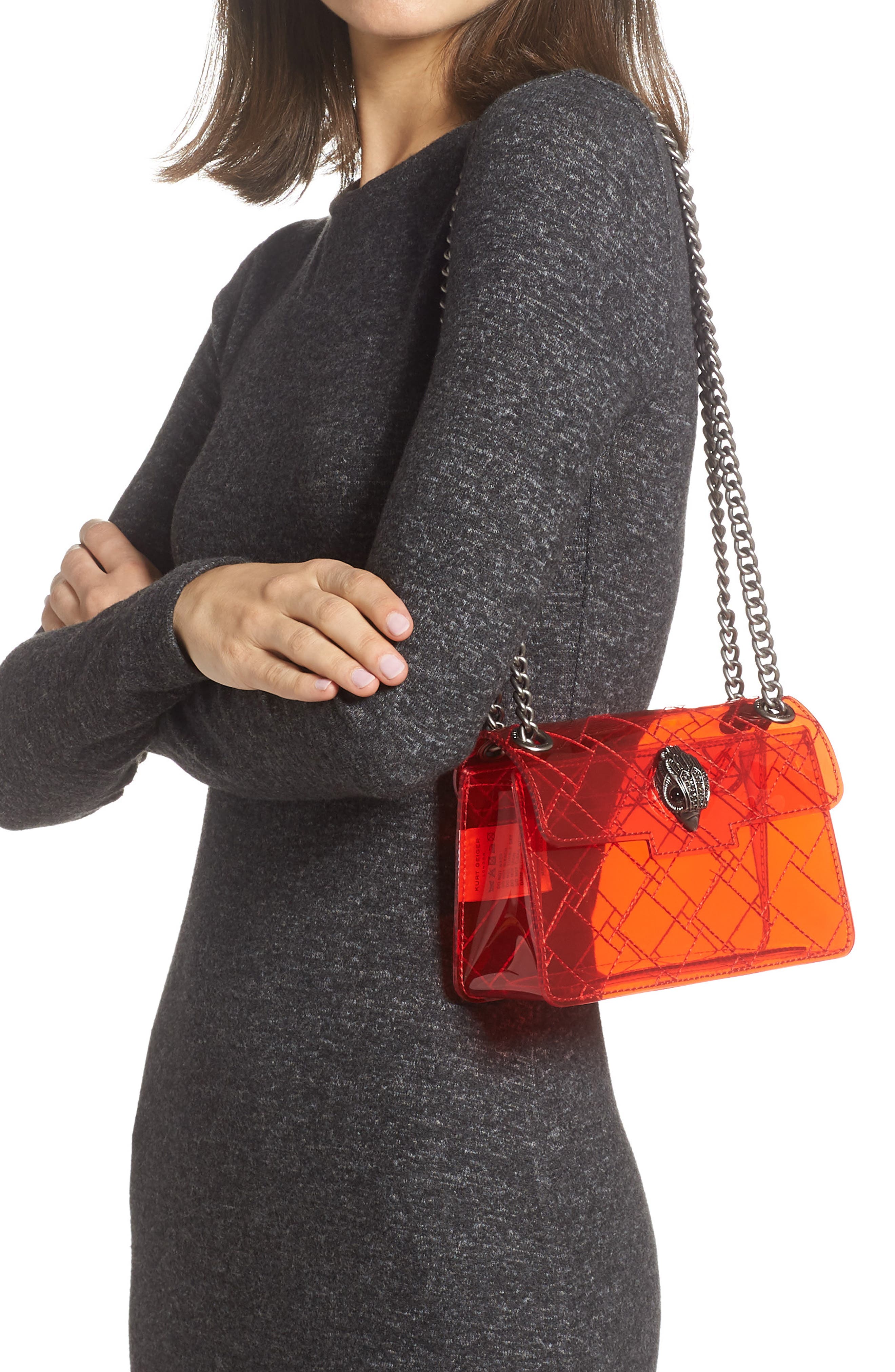 Kurt Geiger London Mini Kensington Transparent Shoulder Bag, Alternate, color, 