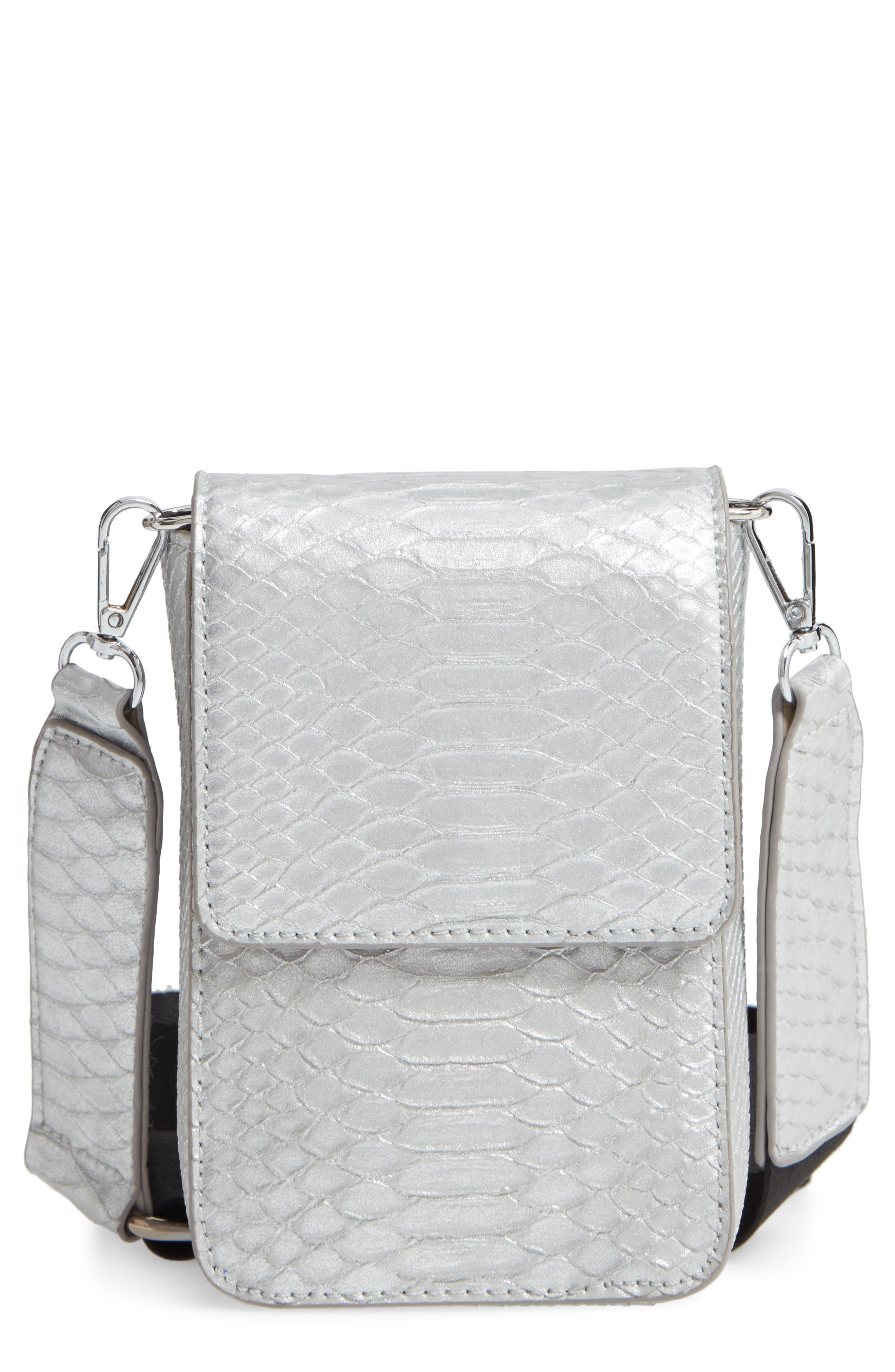 BP. Faux Leather Nylon Strap Crossbody Bag, Main, color, 