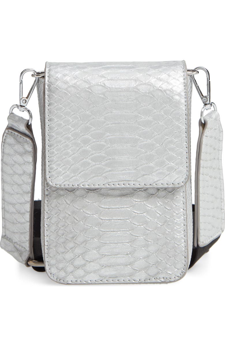 BP. Faux Leather Nylon Strap Crossbody Bag, Main, color,