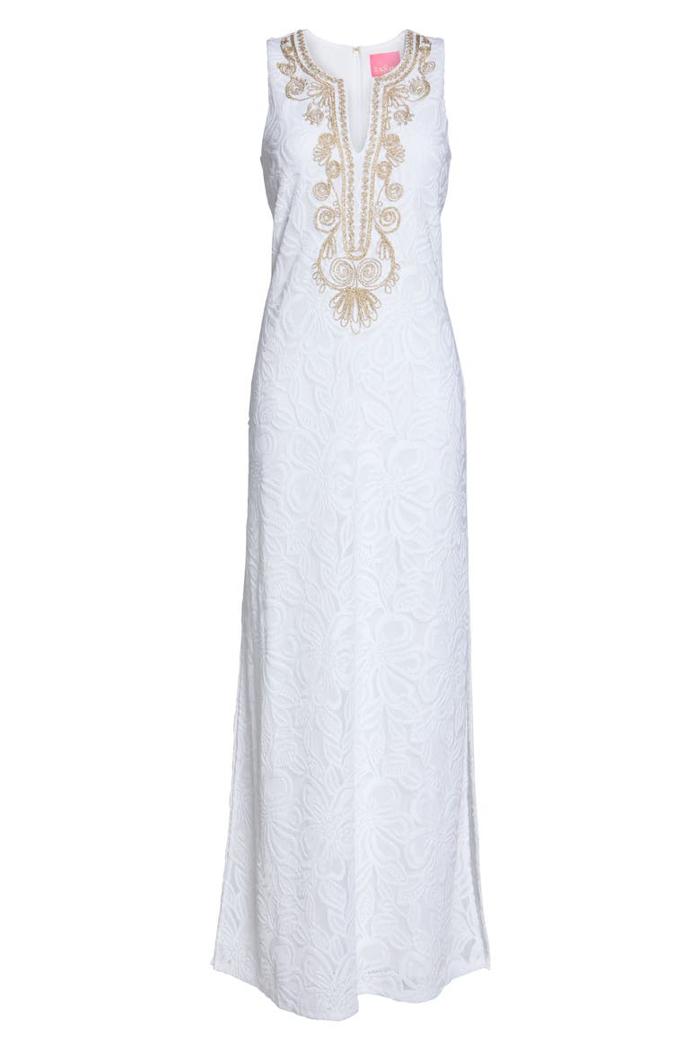 Carlotta Maxi Dress, Alternate, color, RES WHITE WLDFLWR SR LACE