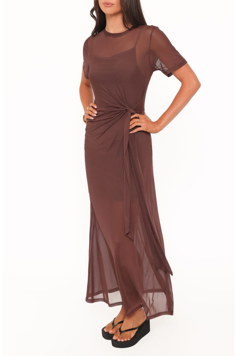Marcello Maxi Dress, Alternate, color, DARK BROWN