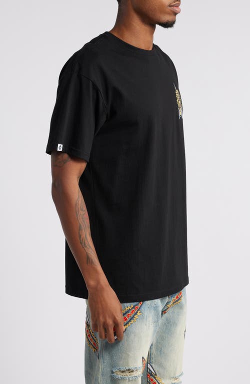 Icecream Rocket Boy Cotton Graphic T-shirt In Black