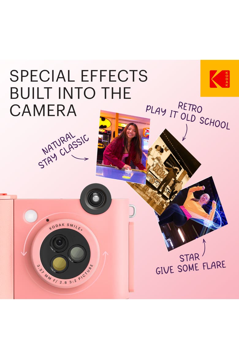 Smile+ 2-in-1 Instant Camera & Printer Bundle, Alternate, color, Pink