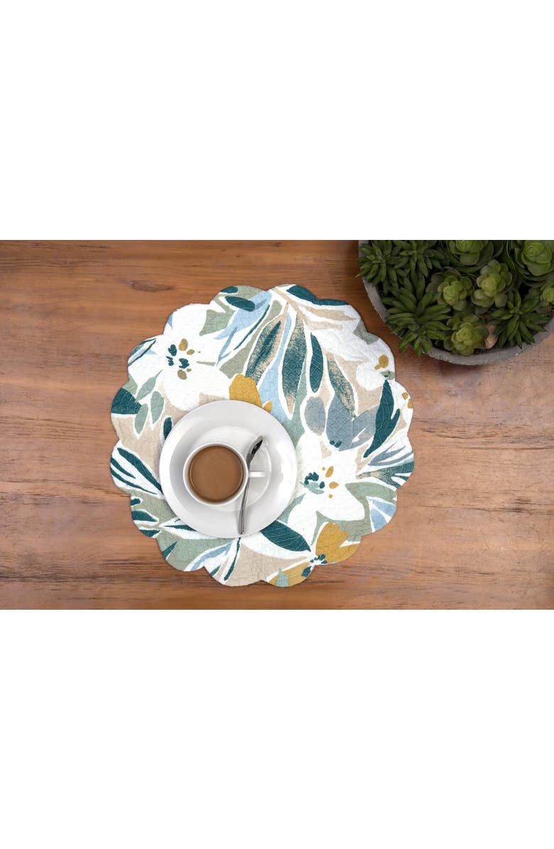 C&F Home Blue Joelle Round Set of 6 Placemats  17", Alternate, color, Blue