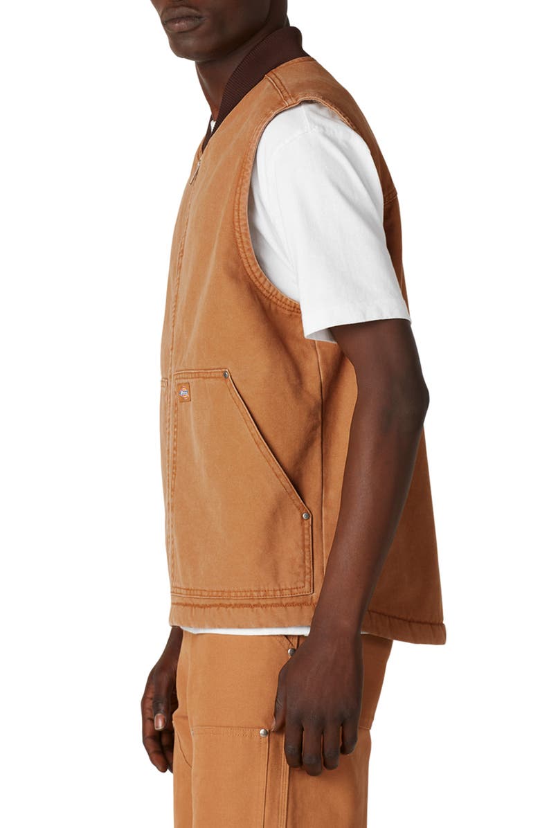 Dickies Fleece Lined Cotton Duck Vest, Alternate, color, 