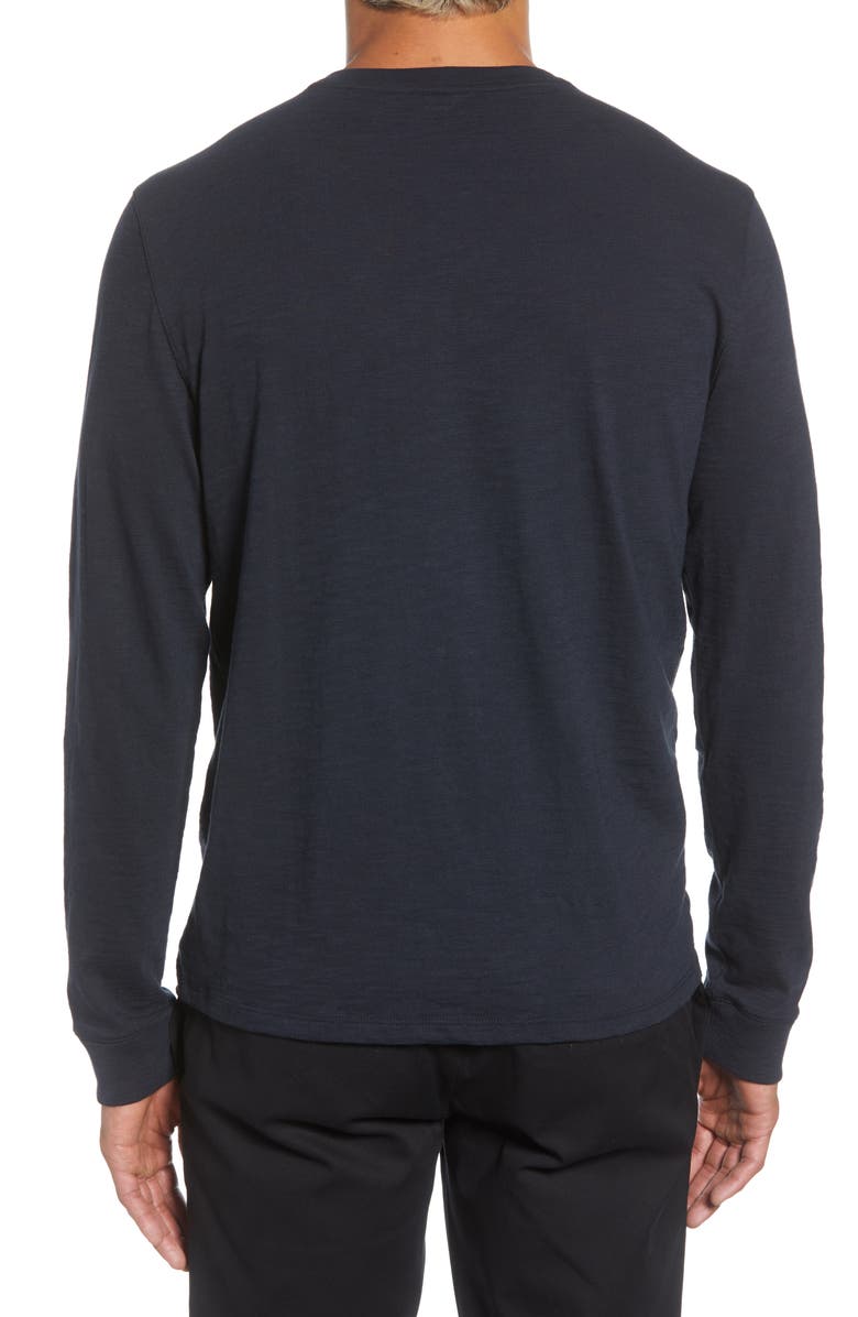 Vince Long Sleeve Slub Henley, Alternate, color, Coastal
