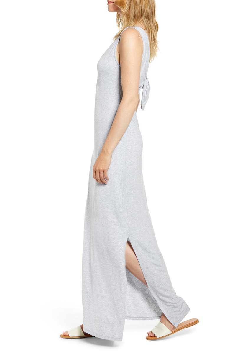 Bobeau Ansel Tie Back Jersey Maxi Dress, Alternate, color, 