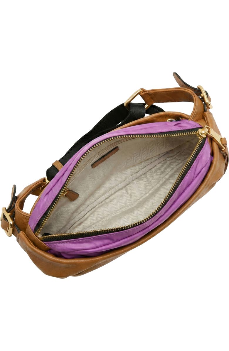 AIMEE Seeker Leather Sling Bag, Alternate, color, Latte Violet