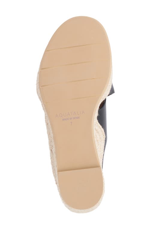 Aquatalia Marina Water Repellent Wedge Slide Sandal In Black