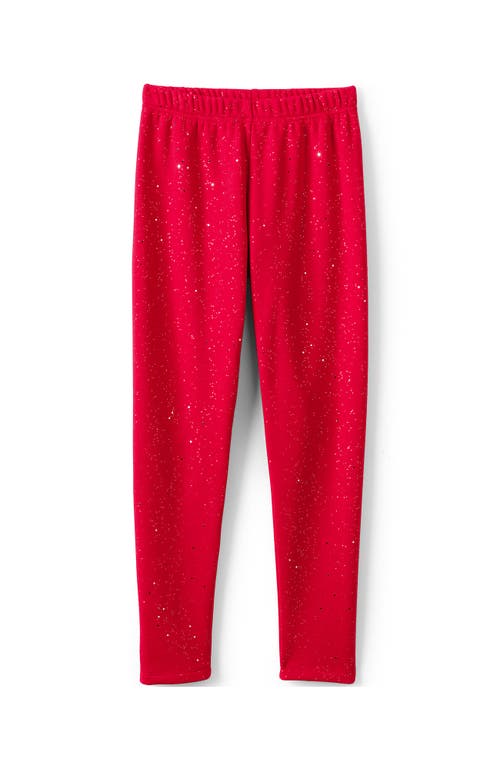 LANDS' END LANDS' END GIRLS FLEECE LINED LEGGINGS