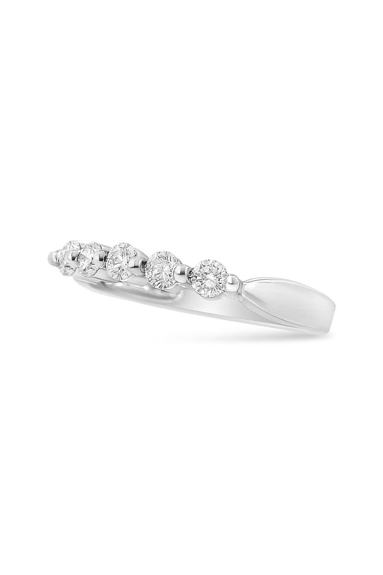 14K White Gold 1/2 Cttw Round-Cut 5-Stone Diamond Ring, Alternate, color, White