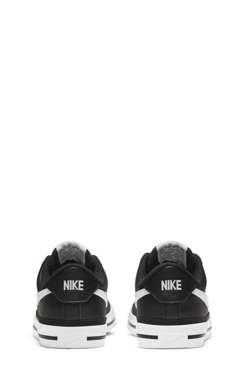 Nike Kids' Court Legacy Sneaker In Black/white/light Brown