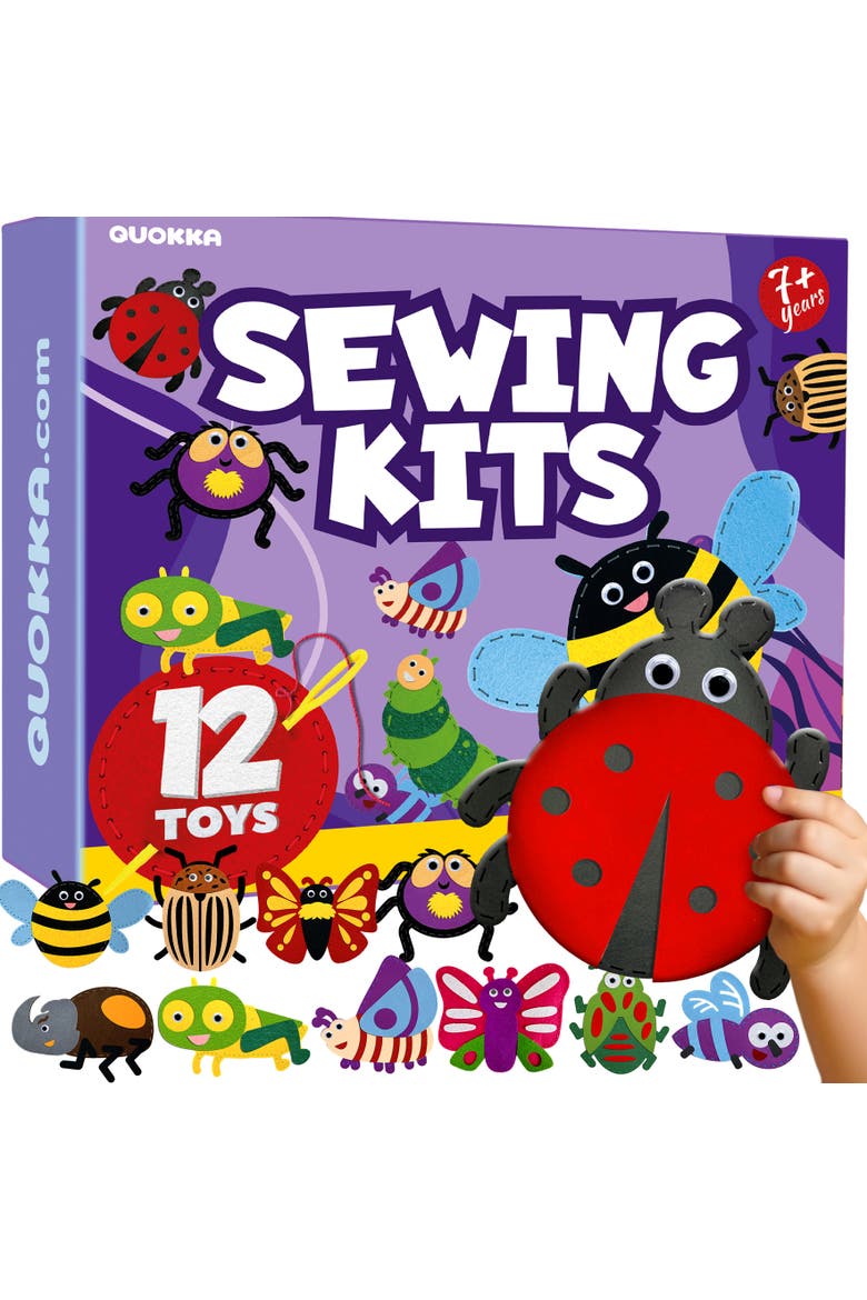 Kids Sewing Craft Kit with Felt Toys, Main, color, Bugs