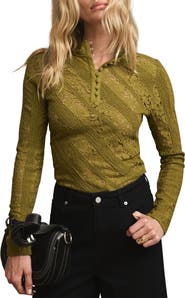 MINT VELVET Lace Detail Top