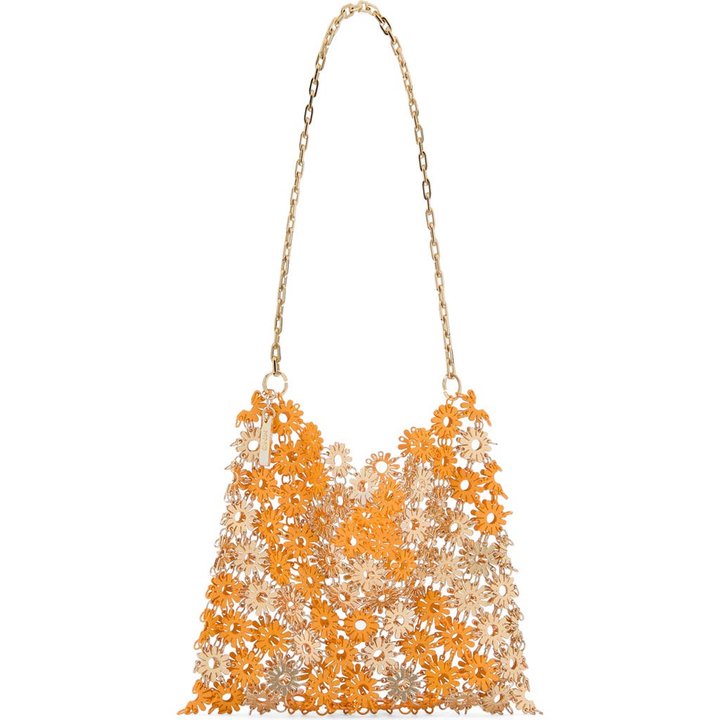 Mango Flower Metal Shoulder Bag In Orange