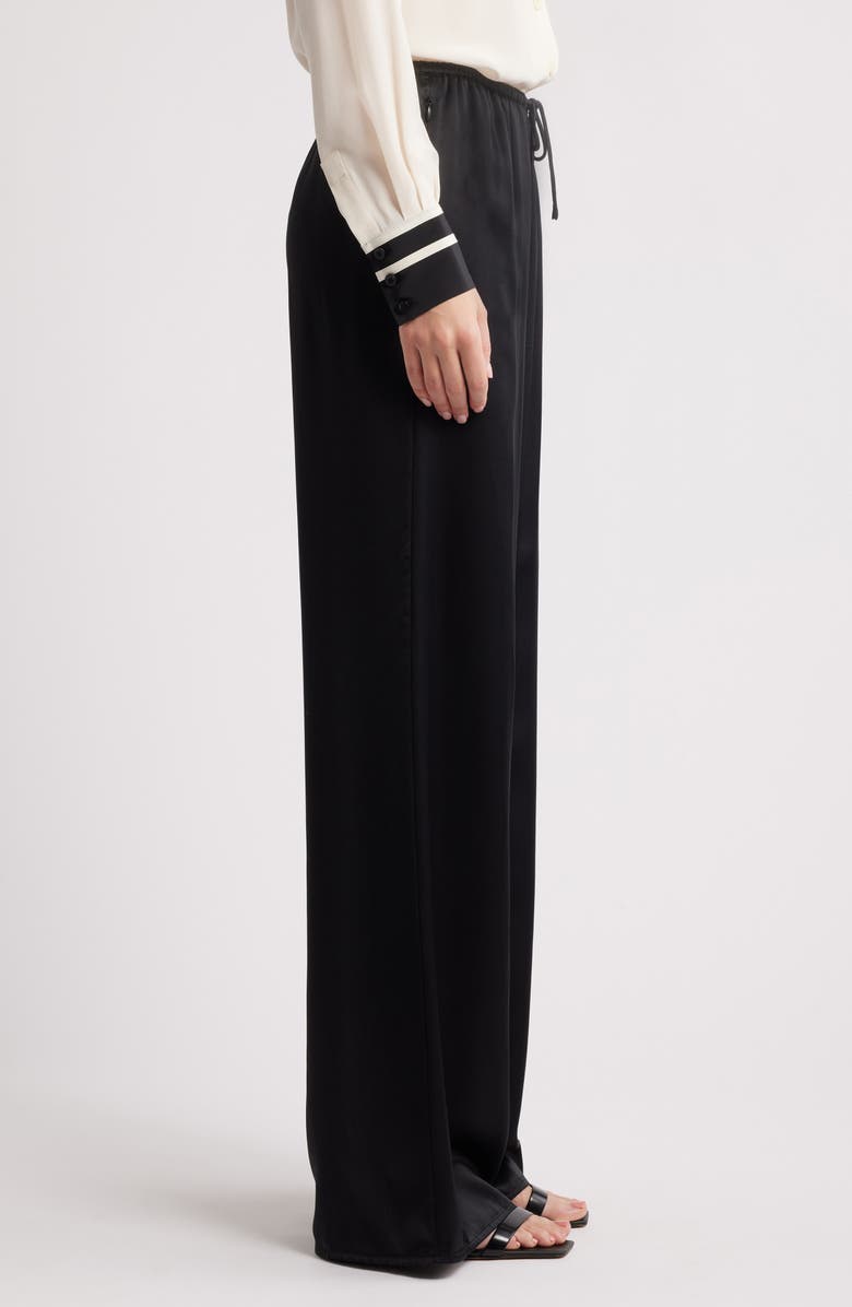 FRAME The Silk Drawstring Lounge Pants, Alternate, color, Black