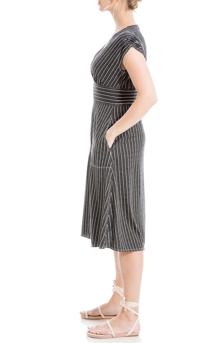 MAX STUDIO Stripe Surplice Neck Dress, Alternate, color, 