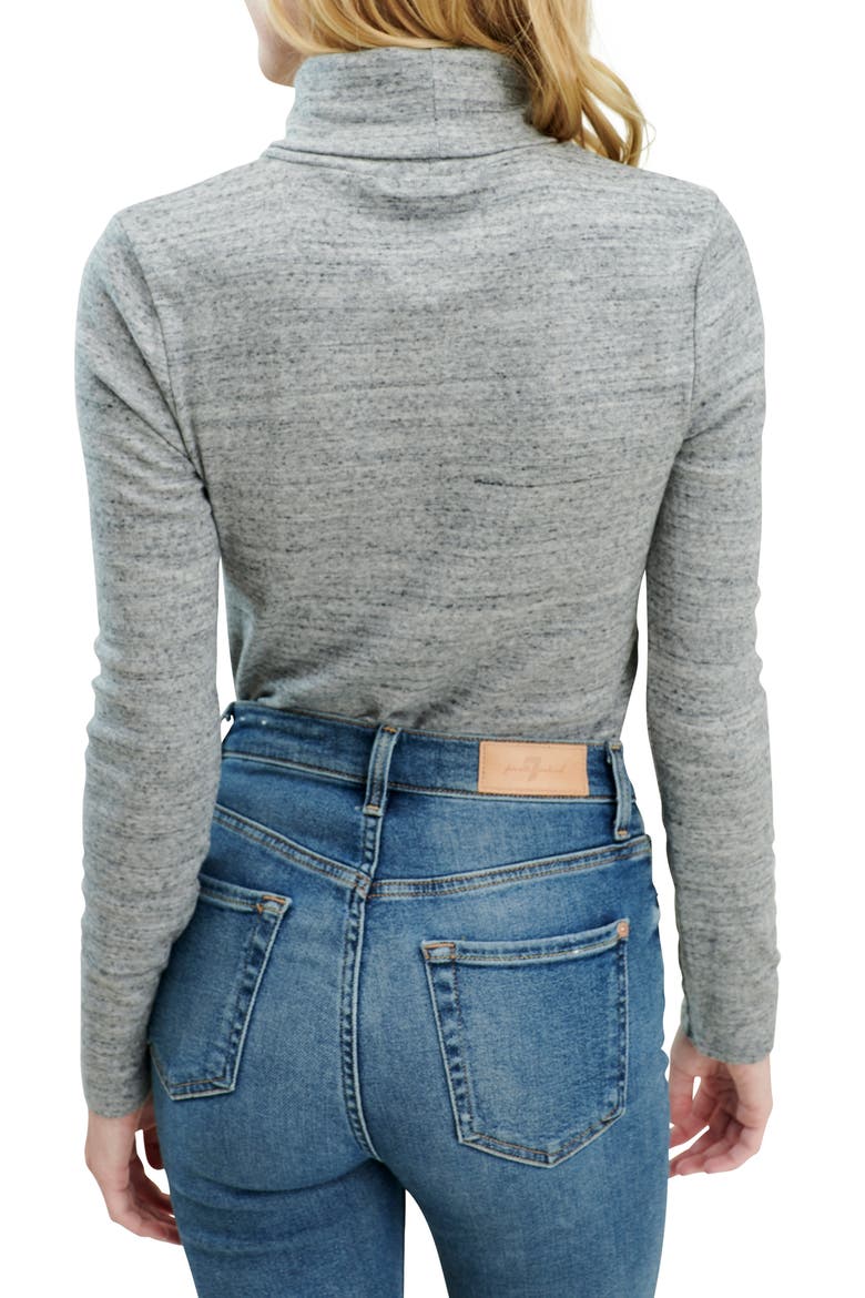 Ribbed Turtleneck, Alternate, color, HEATHER GREY