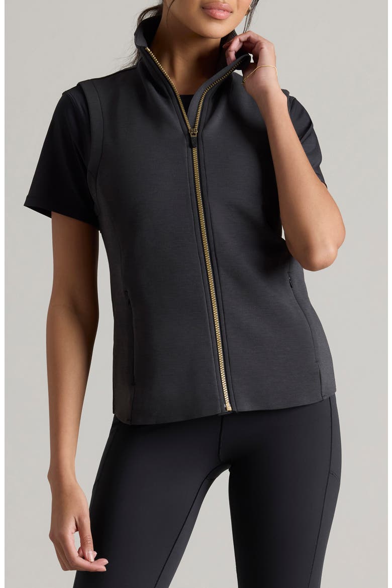 DreamGlow Zip-Up Vest, Main, color, BLACK